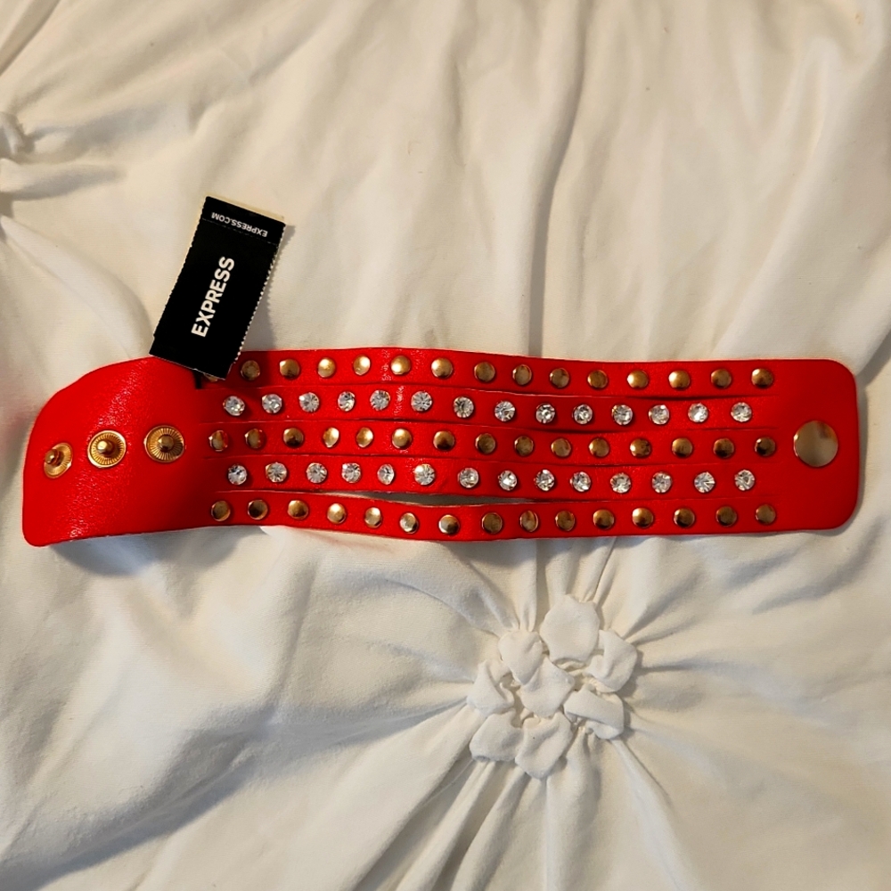 Vintage Express pleather bracelet